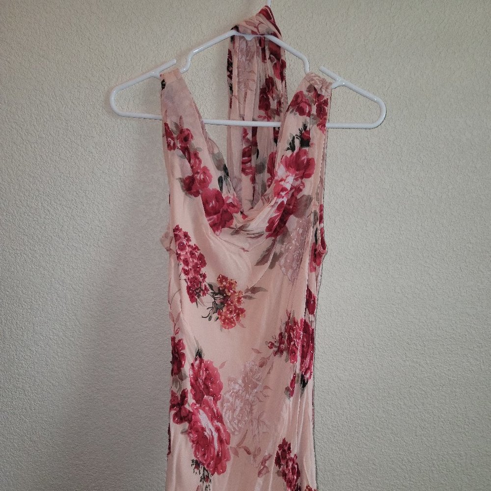 Dressy dress for wedding possibly? Long with beads and scarf that matches. Lovel